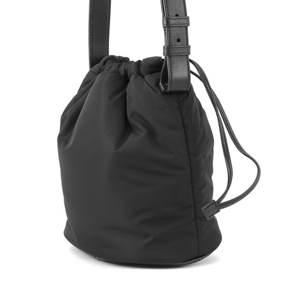 SAINT LAURENT PARIS Rive Gauche bucket bag Nylon/Leather Black 710261 - Picture 2 of 15